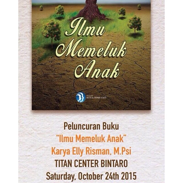 Penawaran khusus dari @supermomsid niy.
Bagi yang telah mendaftar dan akan hadir pada seminar tanggal 24 Oktober 2015, dapatkan buku karya Ibu Elly Risman berjudul "Ilmu Memeluk Anak" yang akan diluncurkan perdana pada seminar ini. 
HARGA KHUSUS TANGGAL 24 OKTOBER 2015 @Rp50.000,- TERBATAS HANYA 100 BUKU!! SMS ke 0811 7334 566 dengan format nama & jumlah buku. 
See you there!!