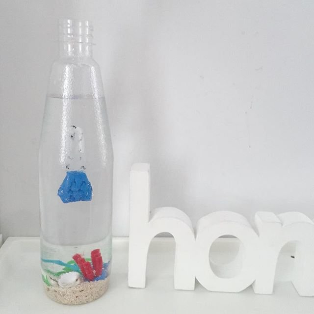 Tadaa jadi deh. Lucu ikannya naik turun kalau botolnya dipencet ❤️ #craftwithZK